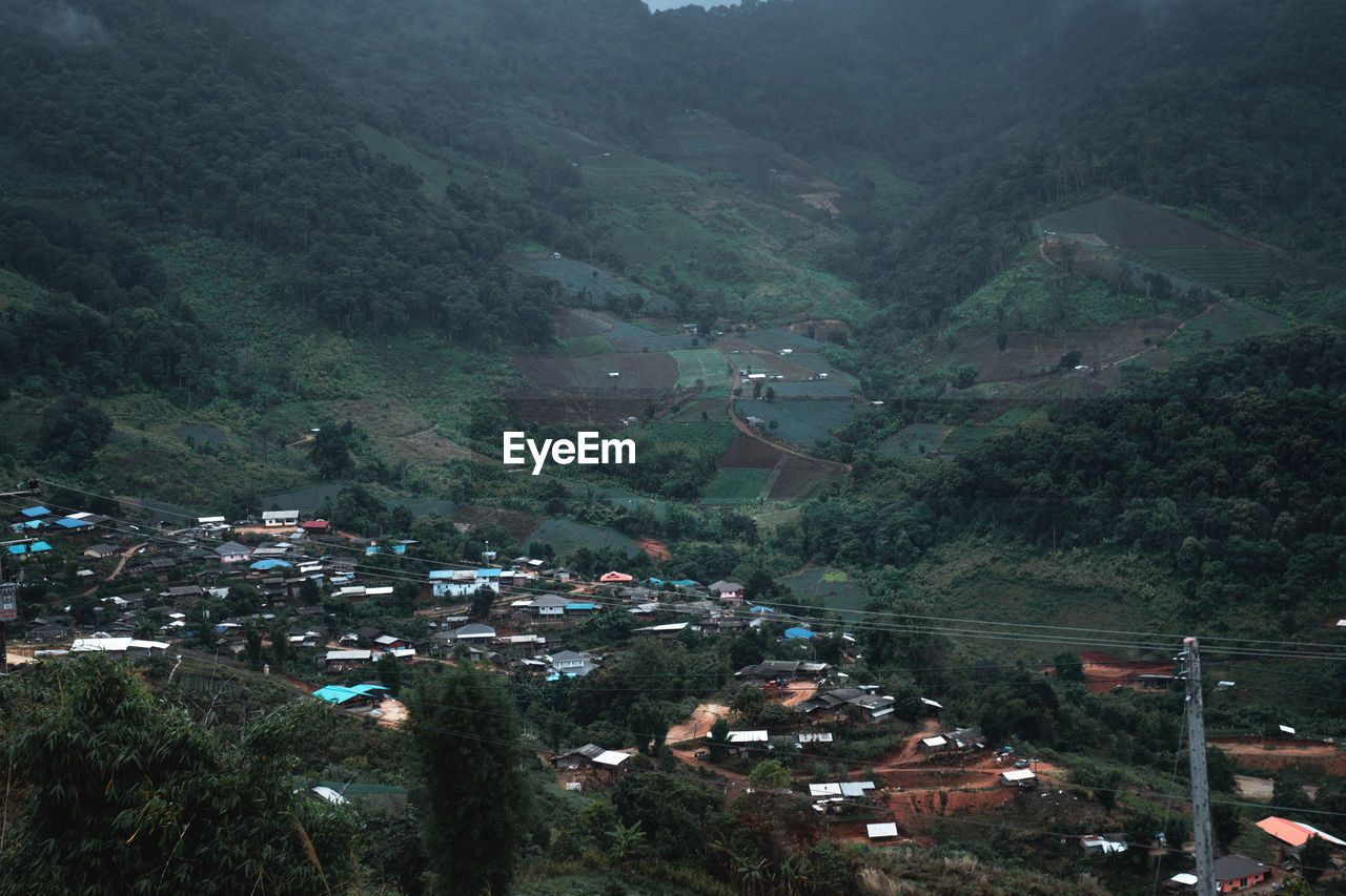 HIGH ANGLE VIEW OF CITY BUILDINGS