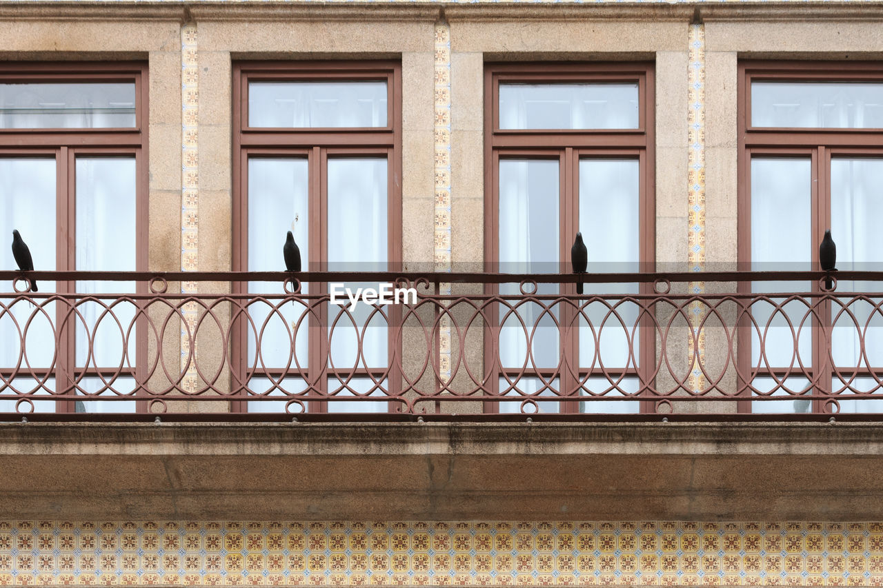 A balcony of a residential building 