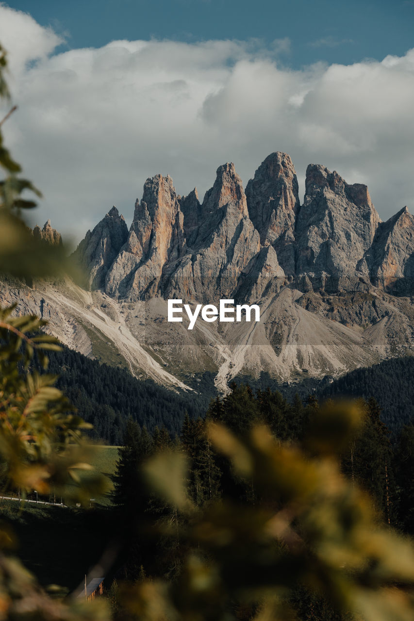 Geisler peaks in the dolomites 