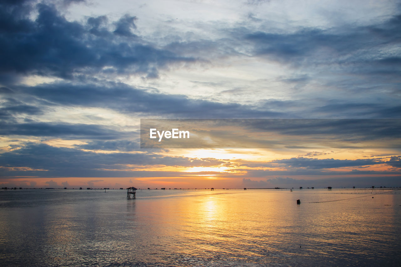 SCENIC VIEW OF SEA DURING SUNSET