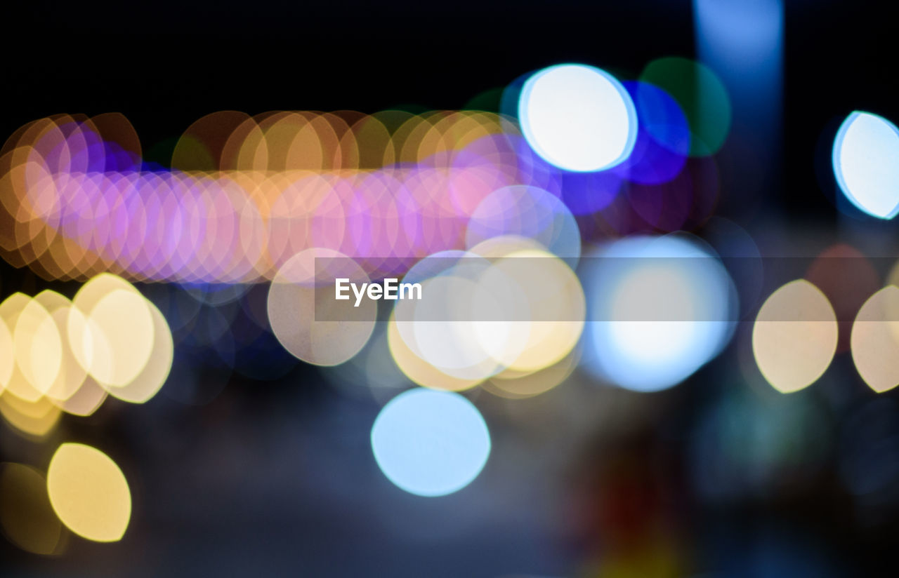 Defocused lights at night