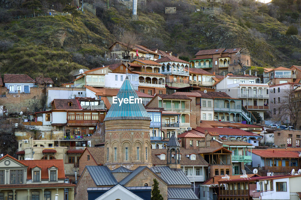 Tbilisi old town and city center view and landscape, georgia.