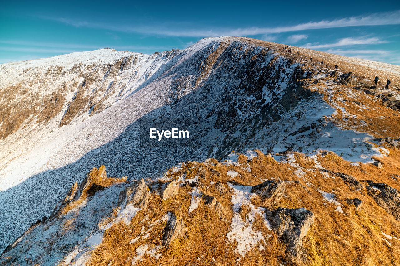 Scenic view of snowcapped mountains