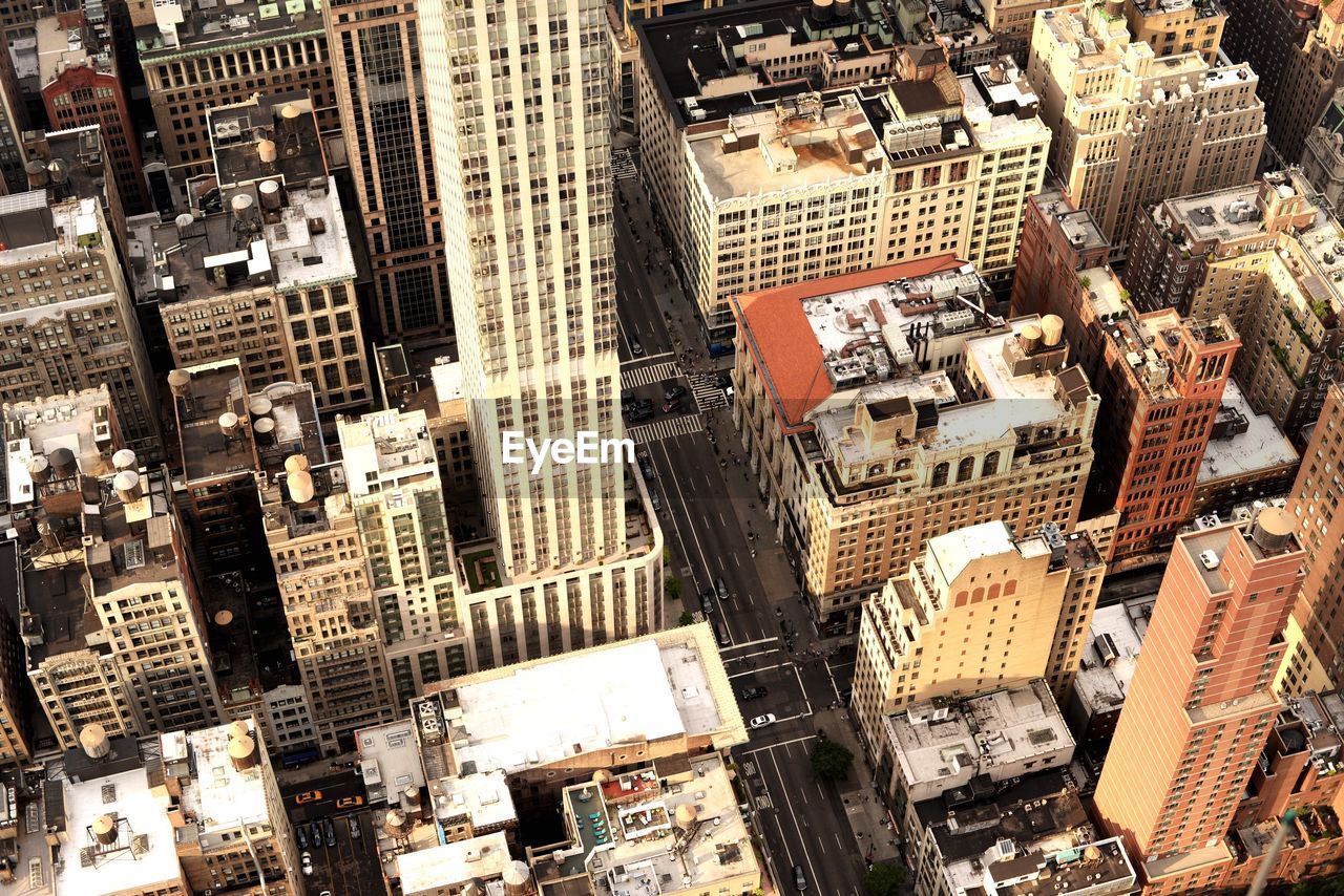 Aerial view of buildings in city 