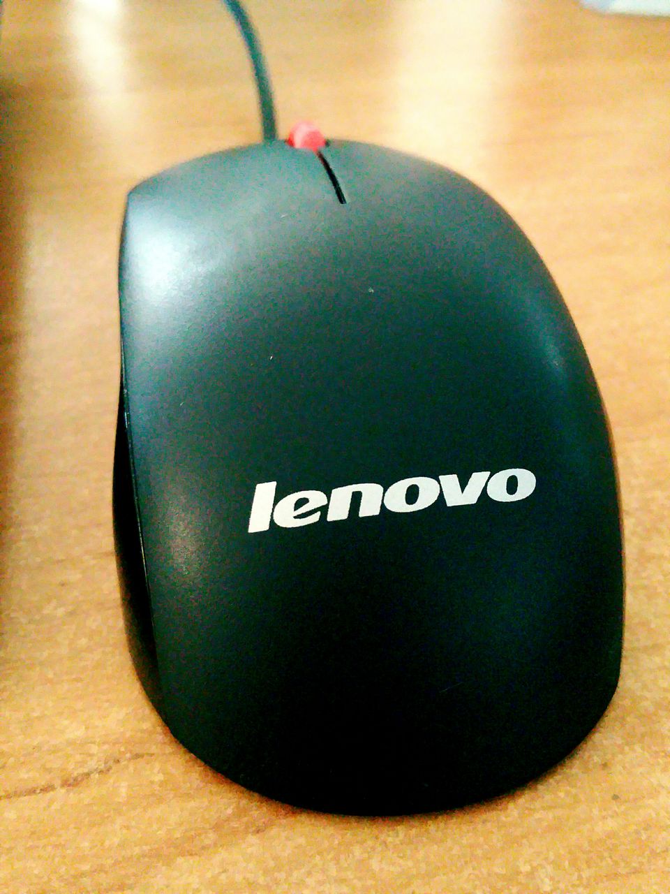 Close-up of computer mouse on table