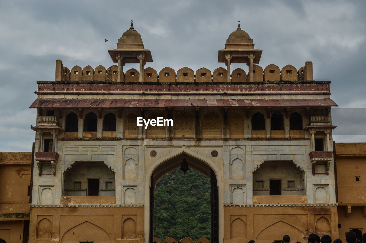 Low angle view of historical building against sky