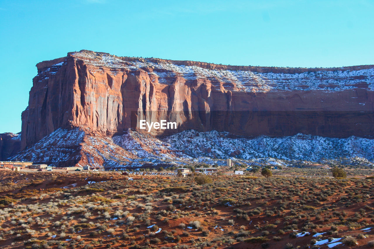 Panoramic view of rock formation against sky