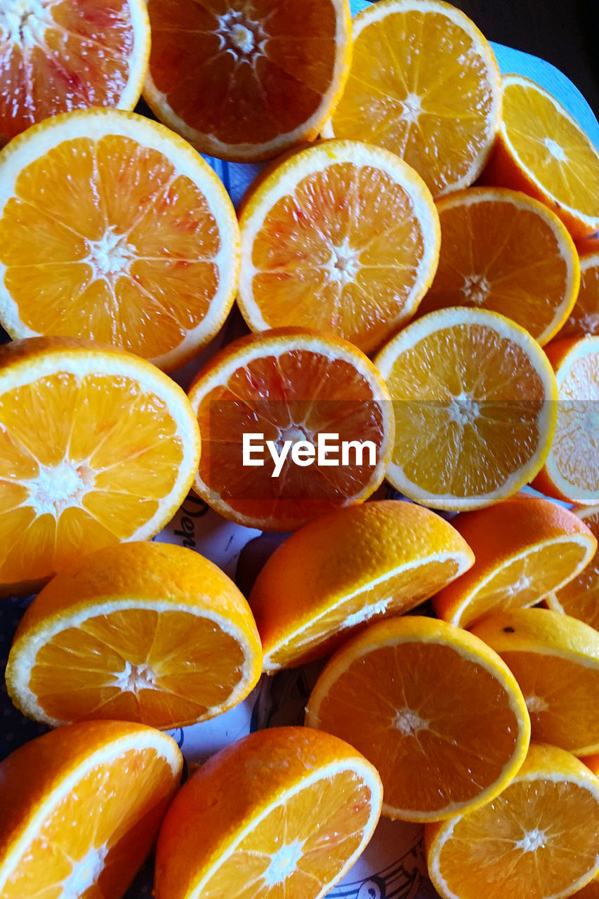 Full frame shot of orange slices