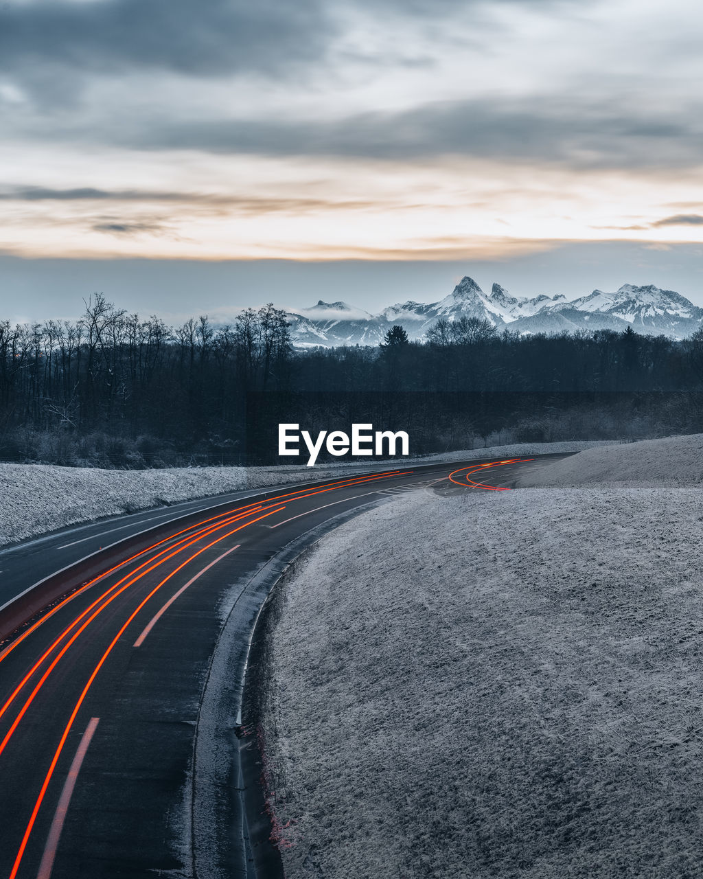 empty road against sky during winter