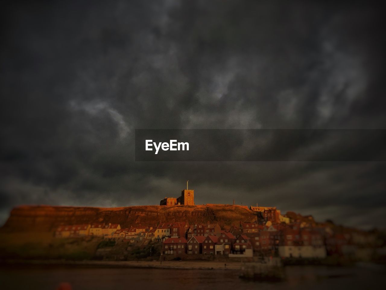 Cloudy sky over city
