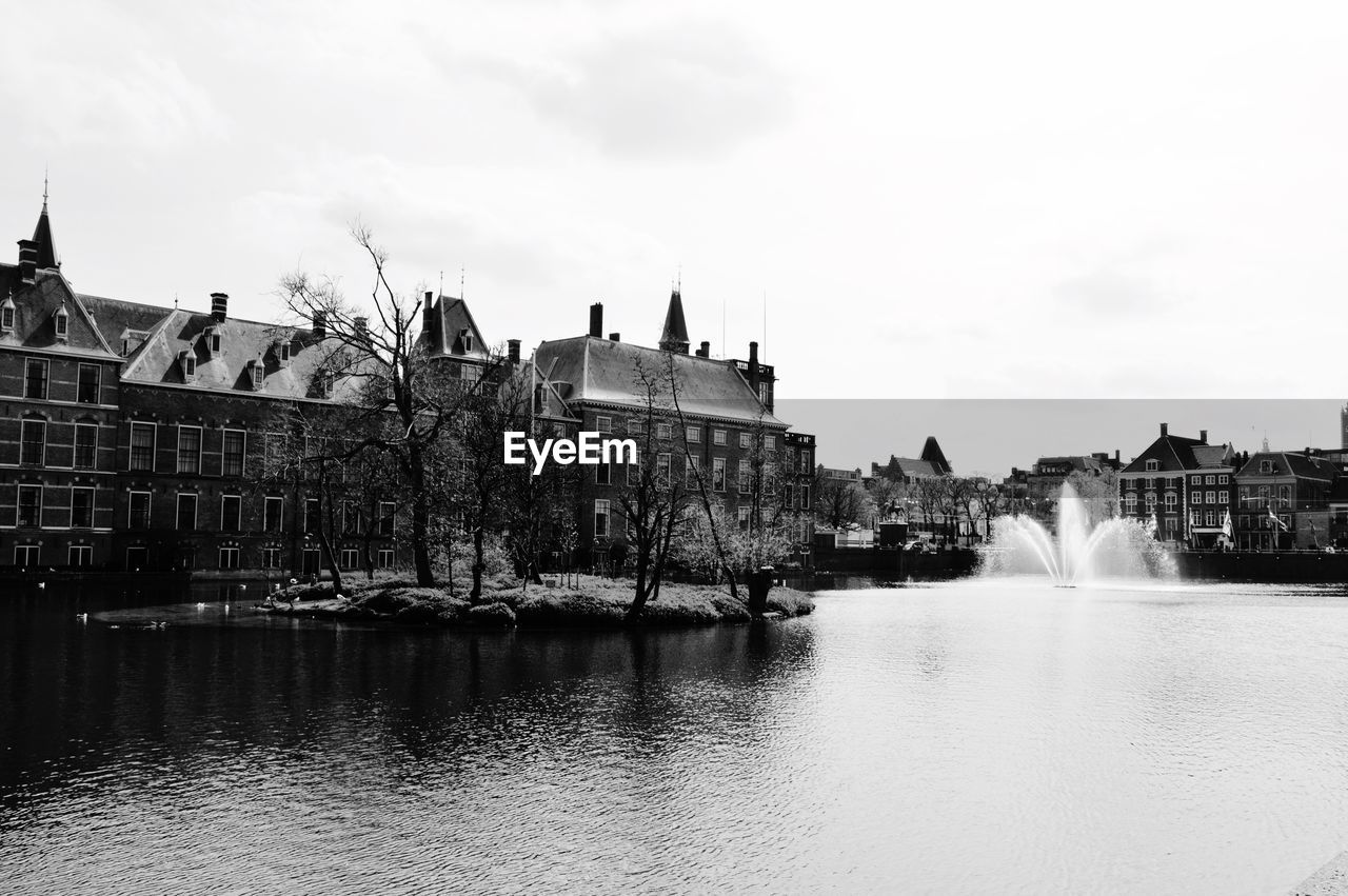 View of built structures with waterfront