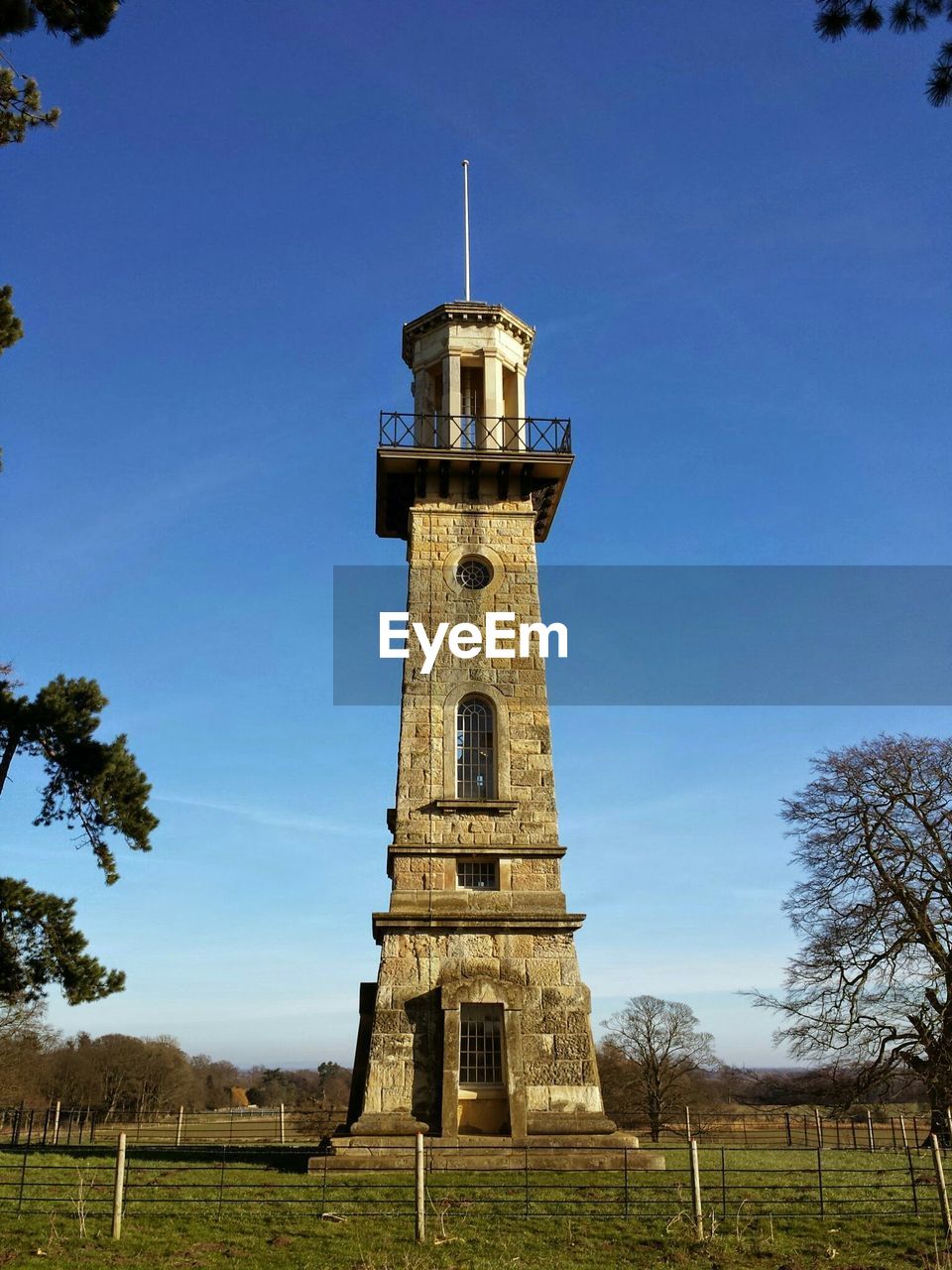 Low angle view of building against blue sky