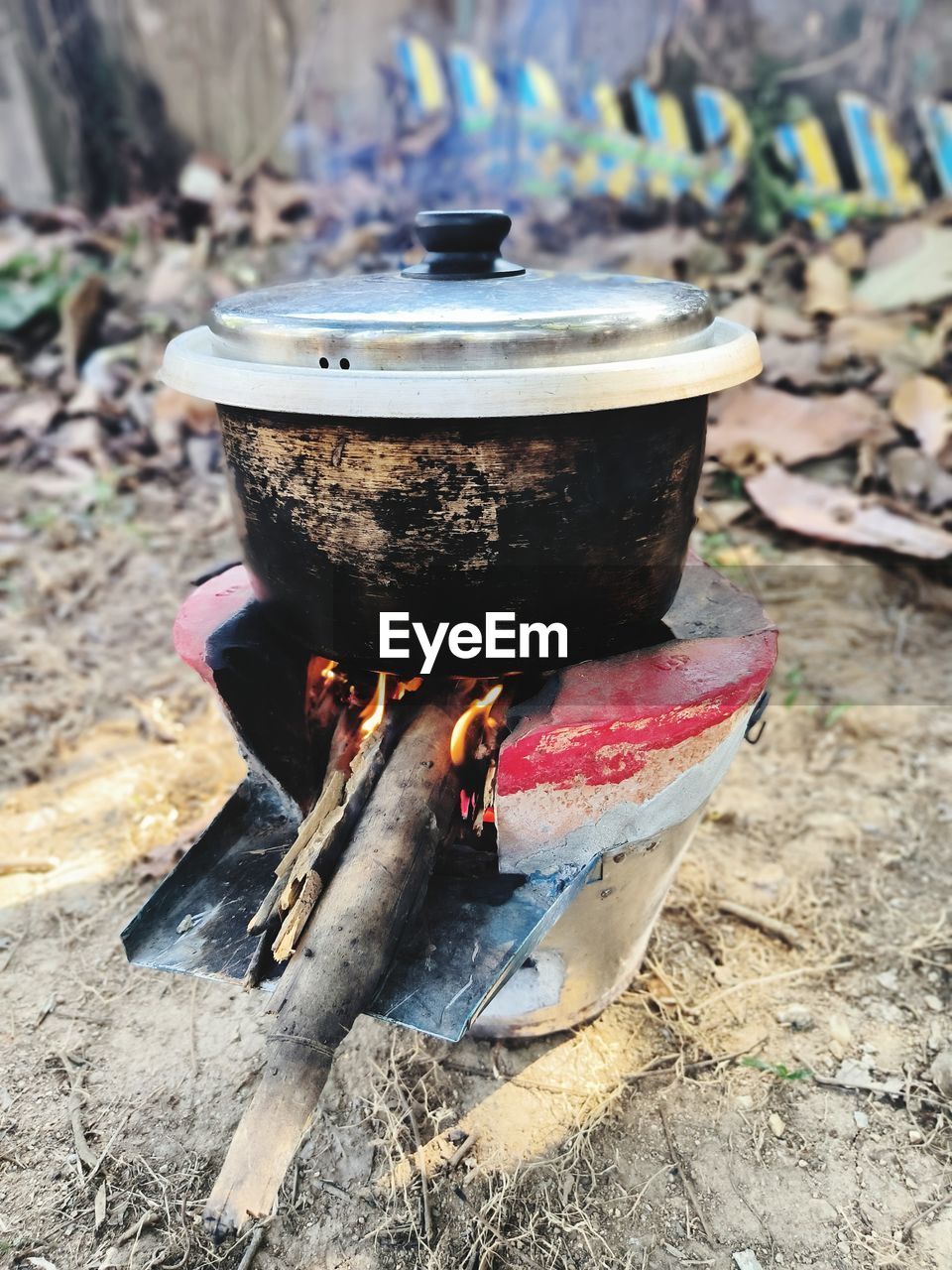 burning, heat, fire, flame, nature, camping, food and drink, day, food, iron, no people, kitchen utensil, household equipment, land, outdoors, wood, focus on foreground, log, metal, bonfire, firewood