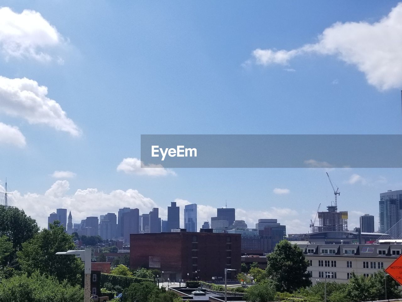 Buildings against blue sky