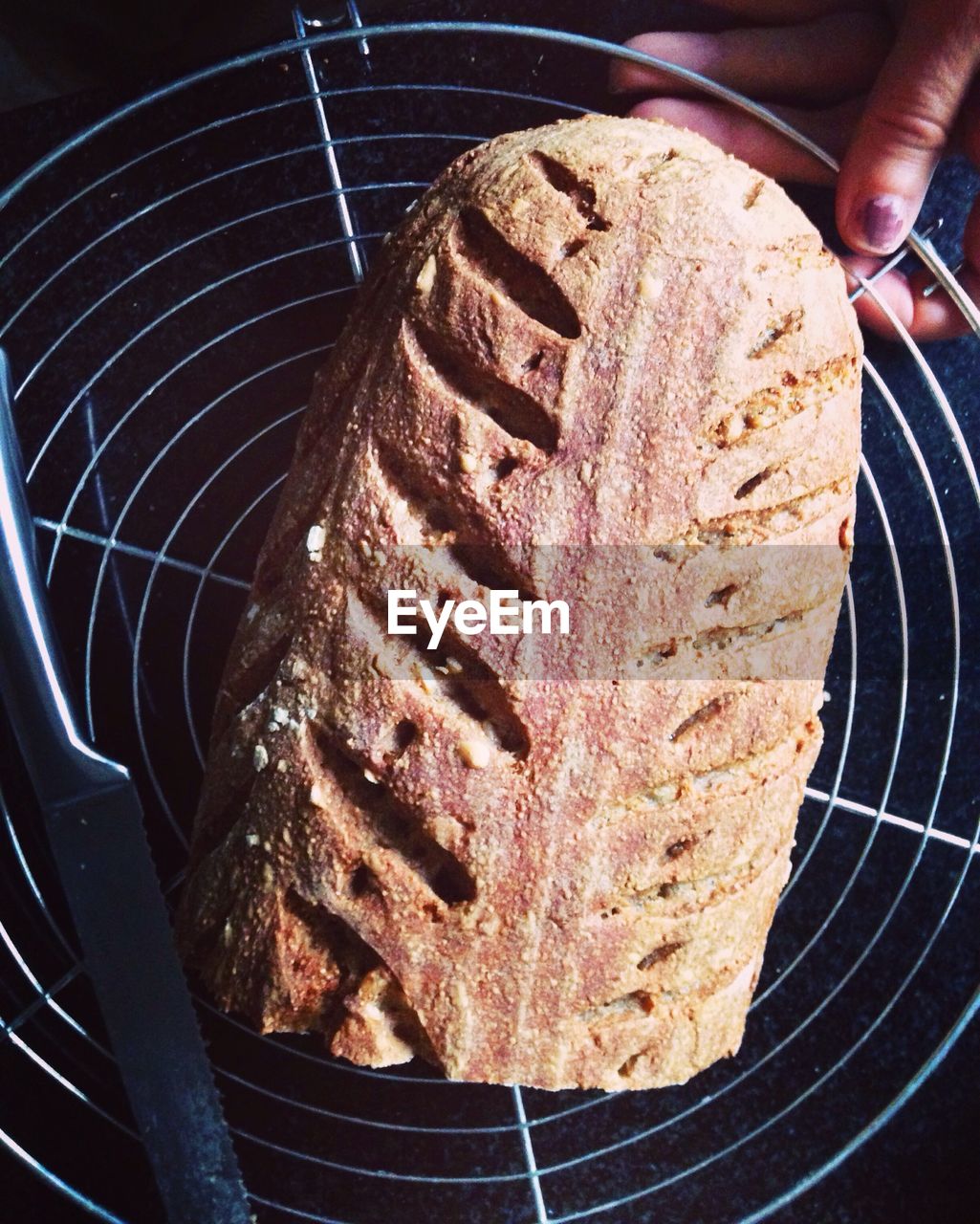 Close-up of person preparing food