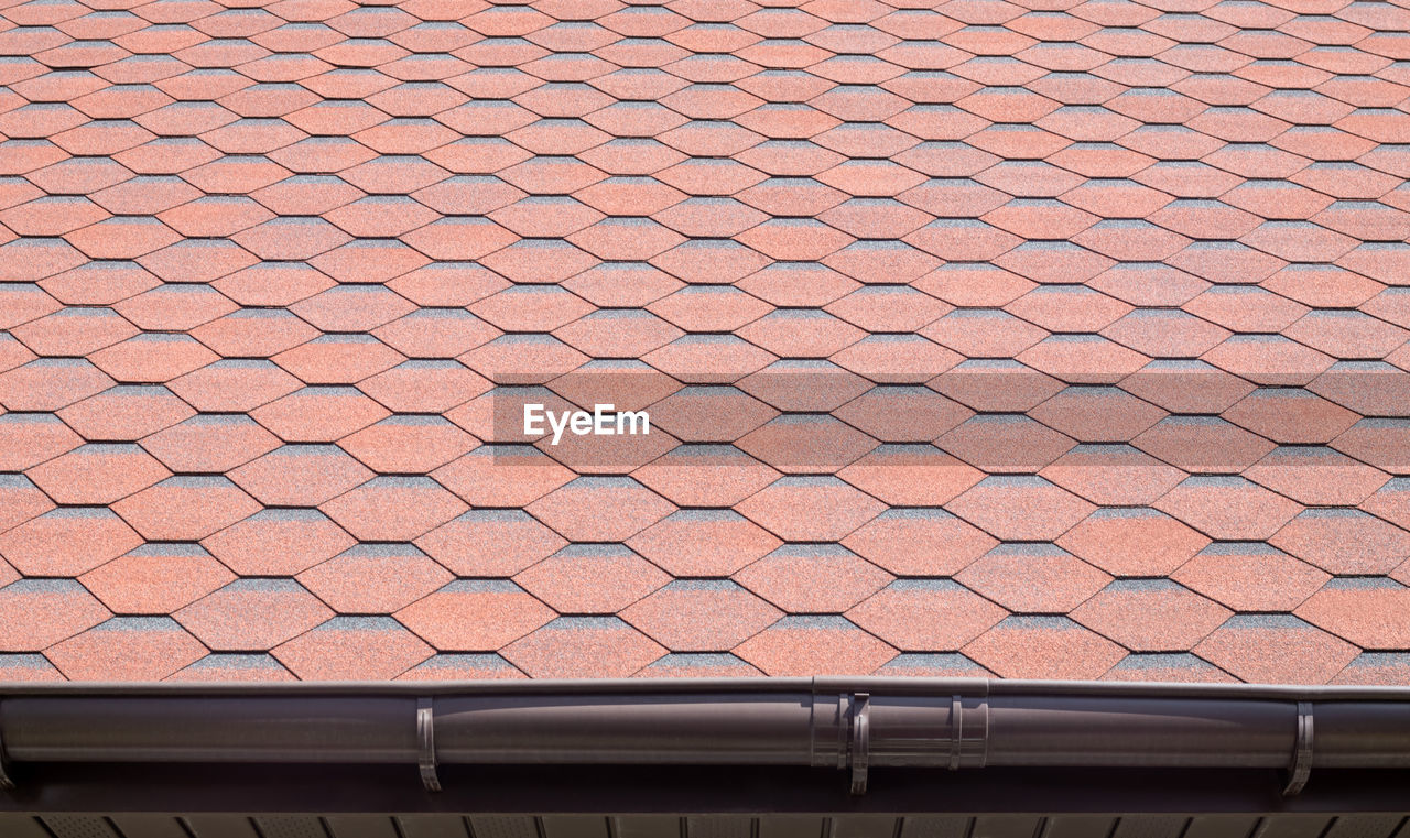 roof, architecture, pattern, built structure, roof tile, no people, building exterior, brick, brickwork, day, wall, floor, full frame, flooring, daylighting, outdoor structure, building, backgrounds, brown, outdoors