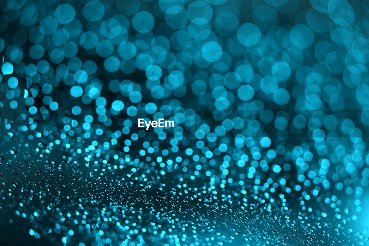 Defocused image of illuminated lights