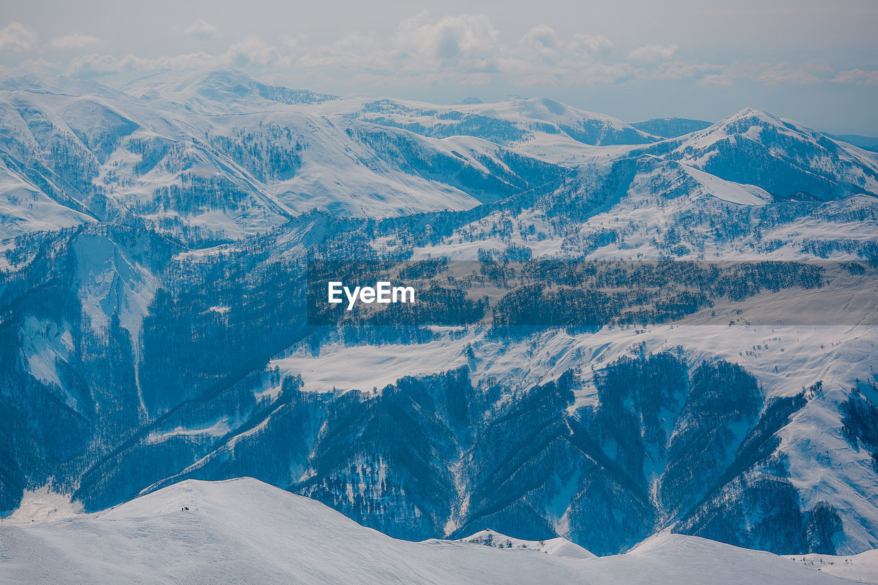 SCENIC VIEW OF SNOWCAPPED MOUNTAIN AGAINST SKY