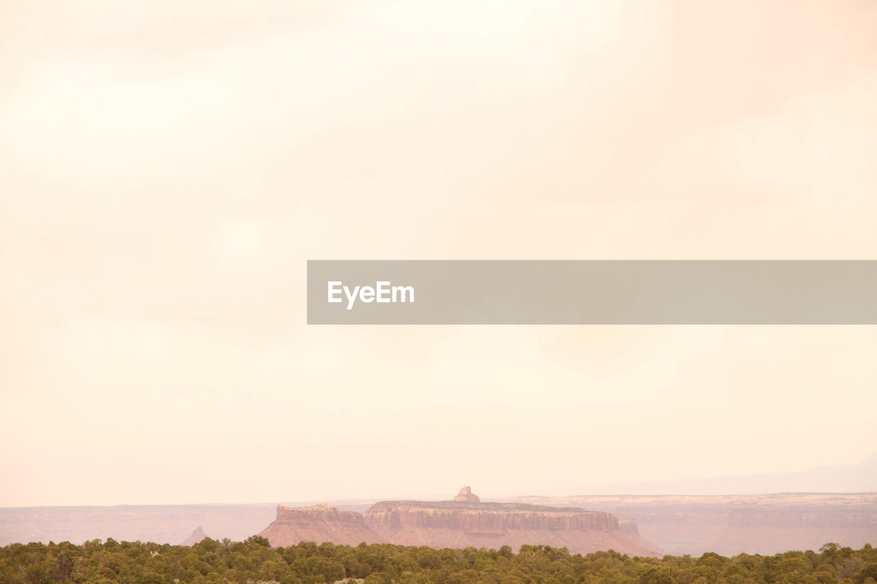 Scenic view of canyonlands national park against clear sky