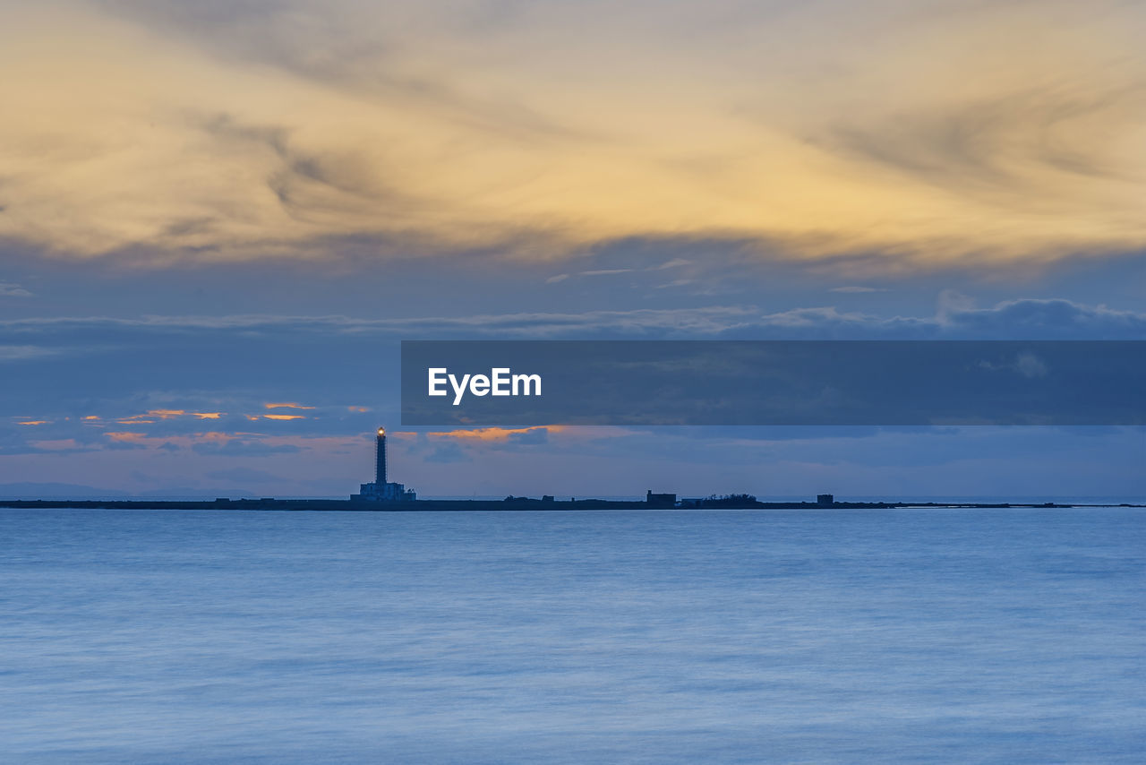 View of sea against cloudy sky