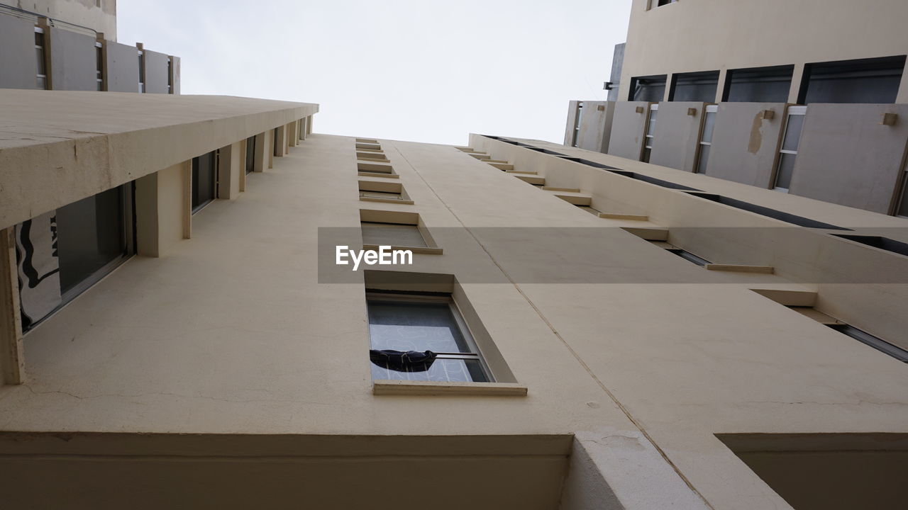 Low angle view of building against clear sky