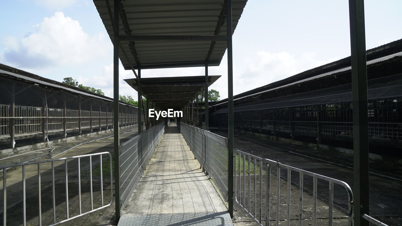 VIEW OF FOOTBRIDGE ALONG BUILDINGS