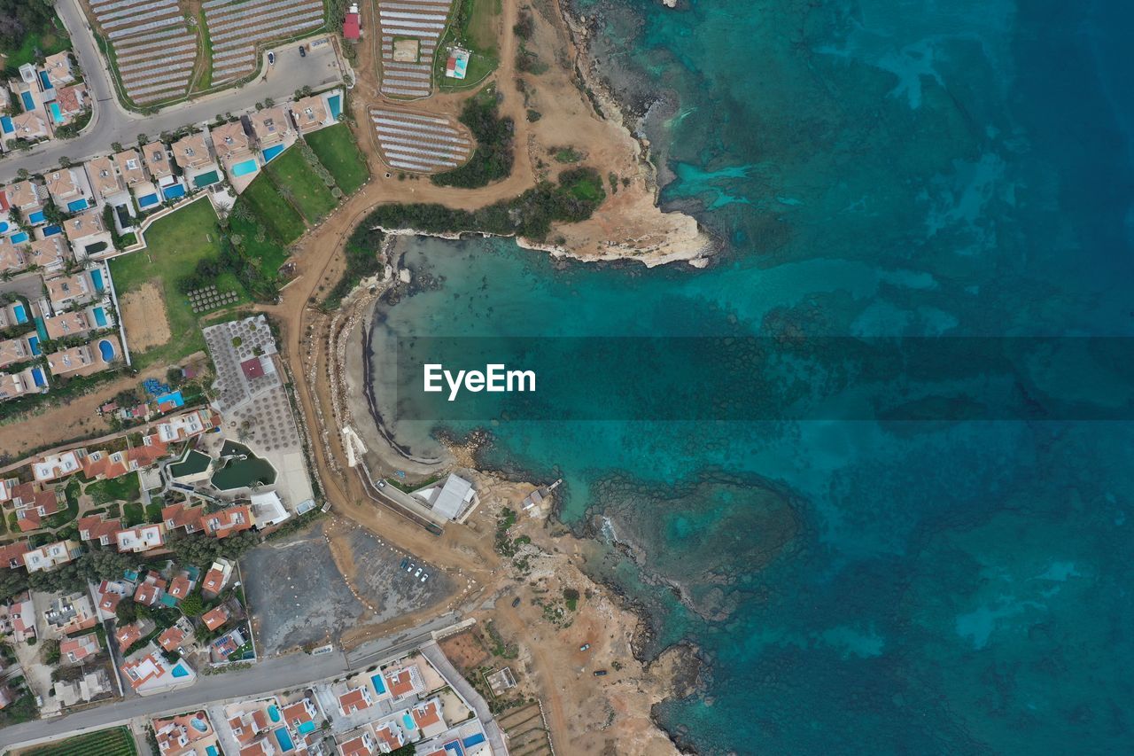 High angle view of swimming pool