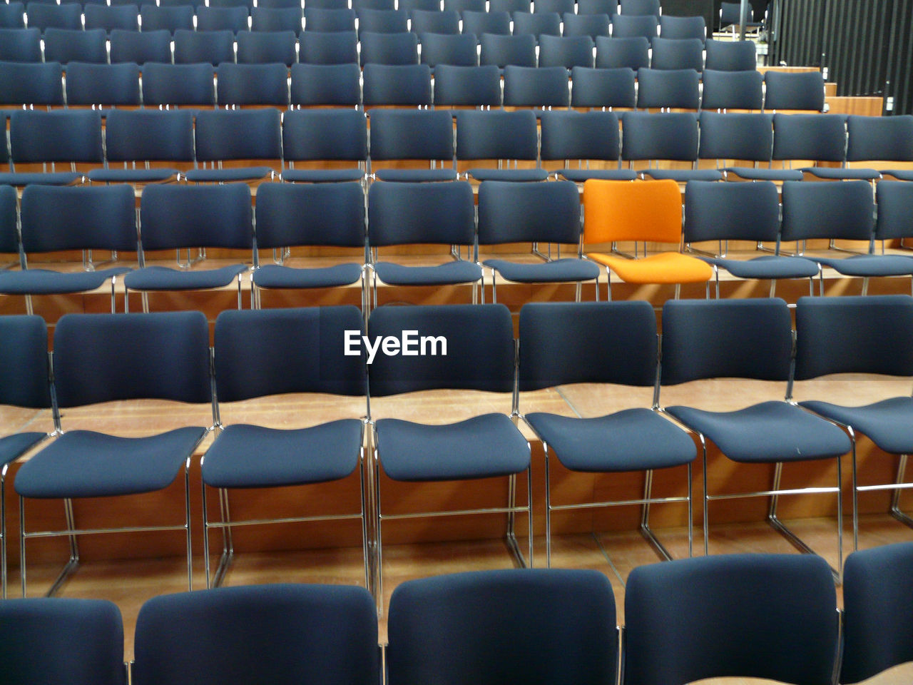 Full frame shot of chairs arranged in a row