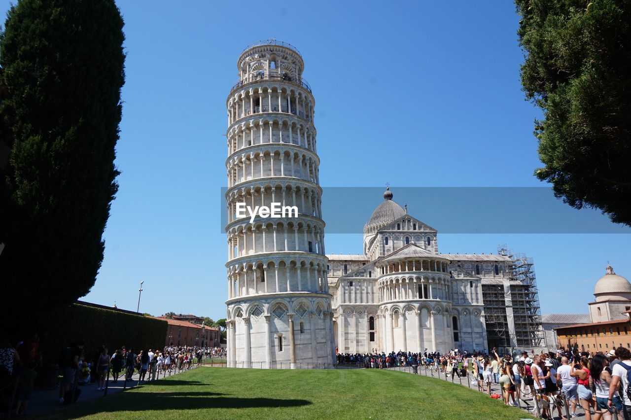 architecture, landmark, built structure, travel destinations, building exterior, travel, tourism, group of people, crowd, large group of people, plant, sky, nature, city, history, the past, building, grass, tree, tourist, clear sky, dome, blue, outdoors, tower, sunny, day, palace, religion, place of worship