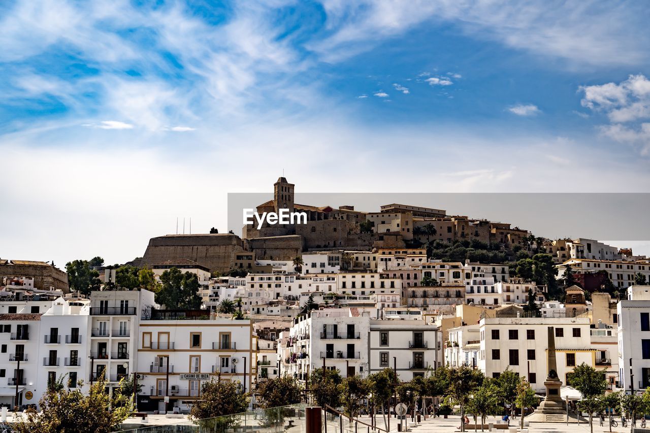 Low angle view of buildings against sky