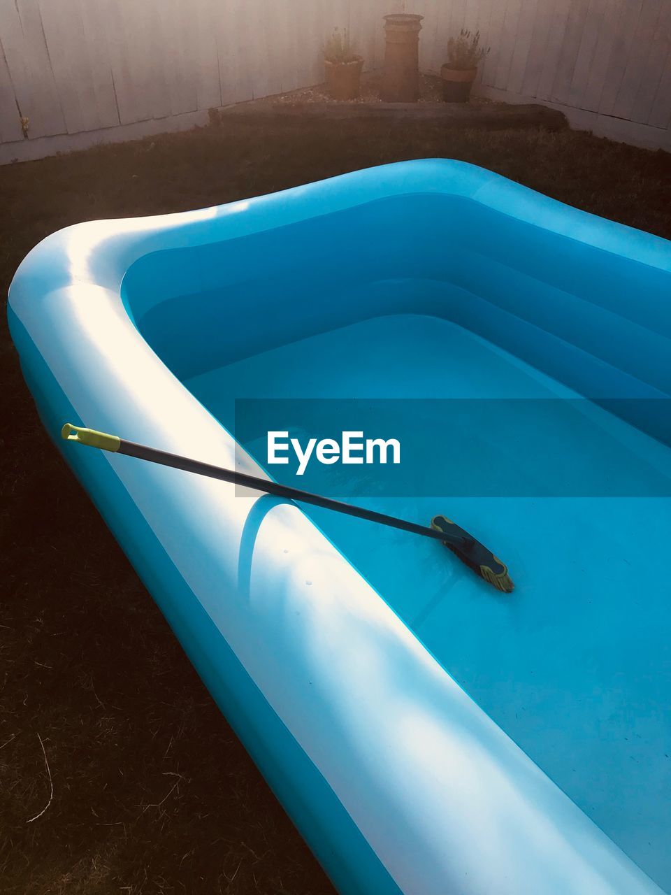 High angle view of paddling pool