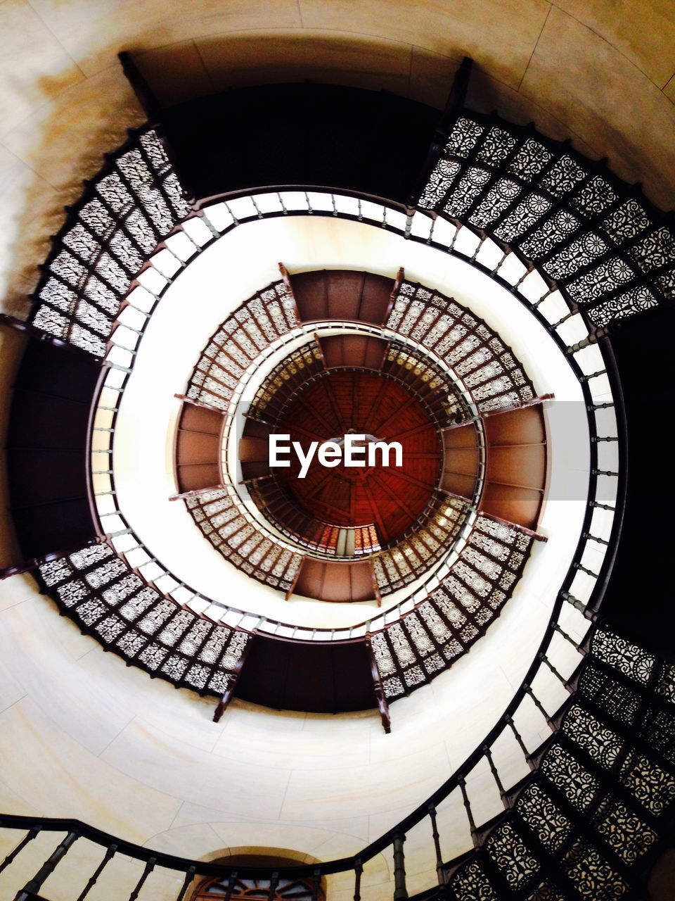 View of spiral staircase