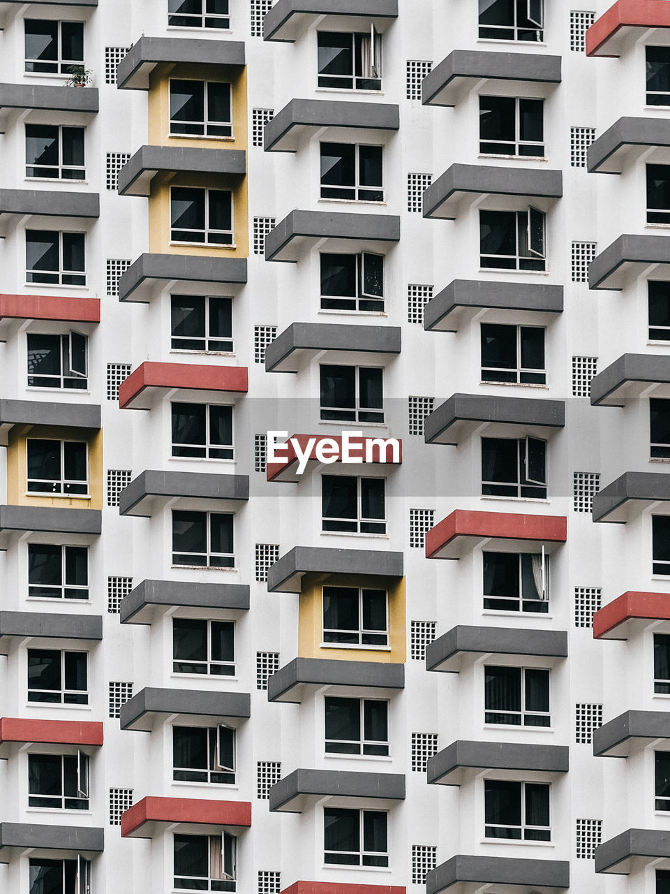 Full frame shot of residential apartment building