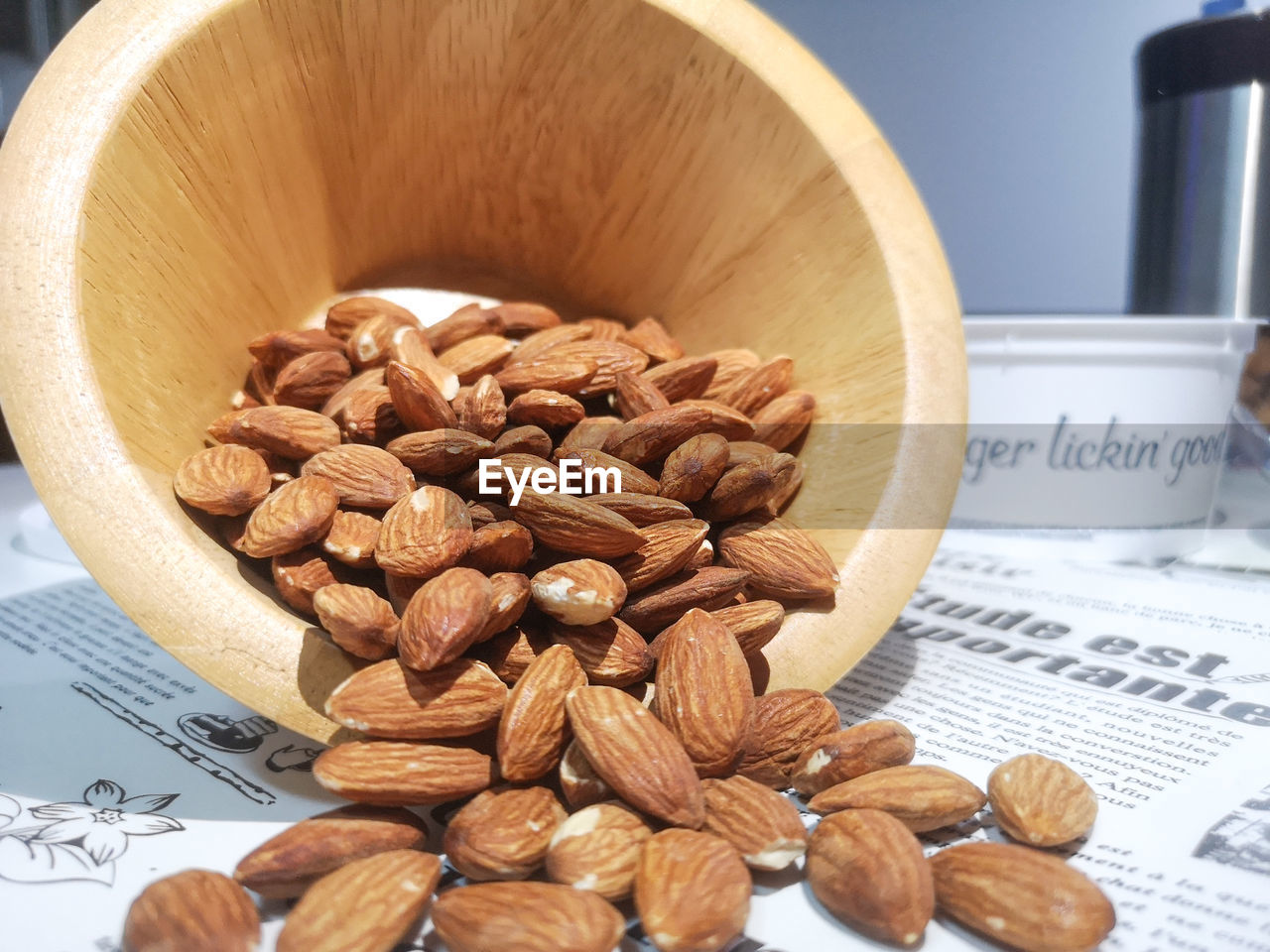 Almond on table