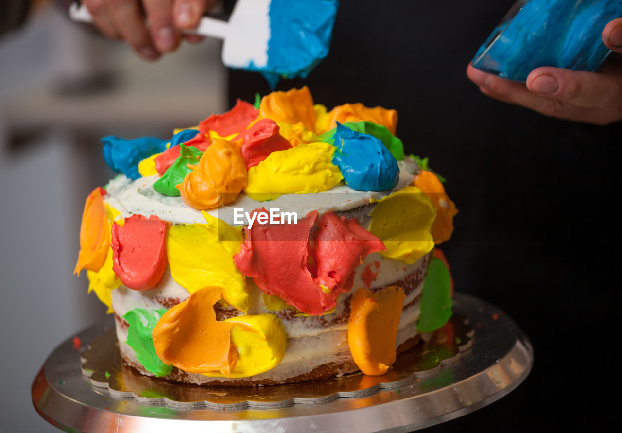 Preparation of cake and carnival pastries with american recipes.