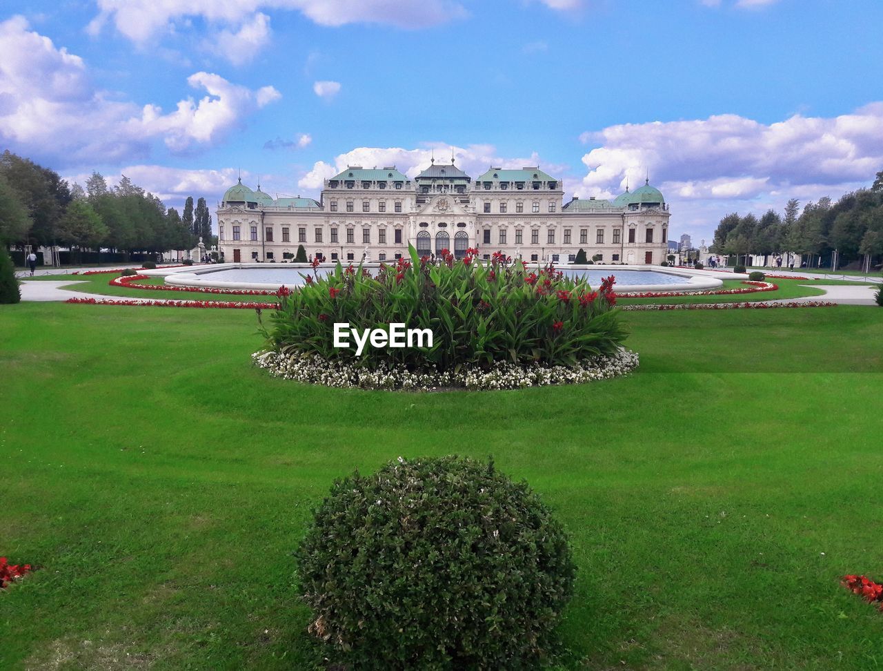 LAWN IN FRONT OF BUILDING