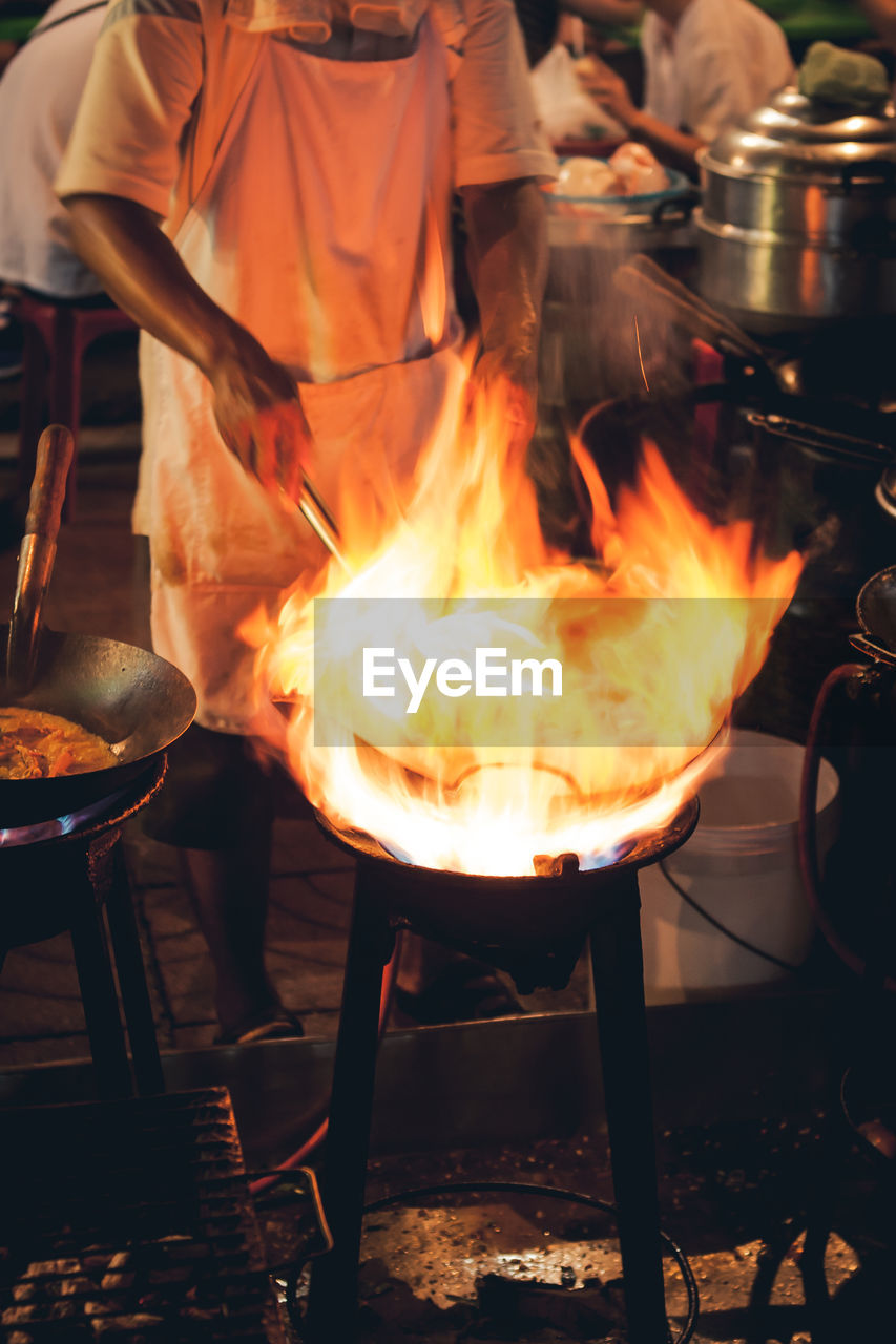 BONFIRE IN COOKING PAN