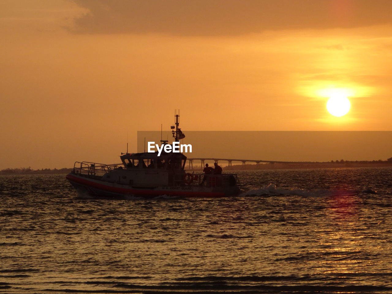 Scenic view of sunset over sea