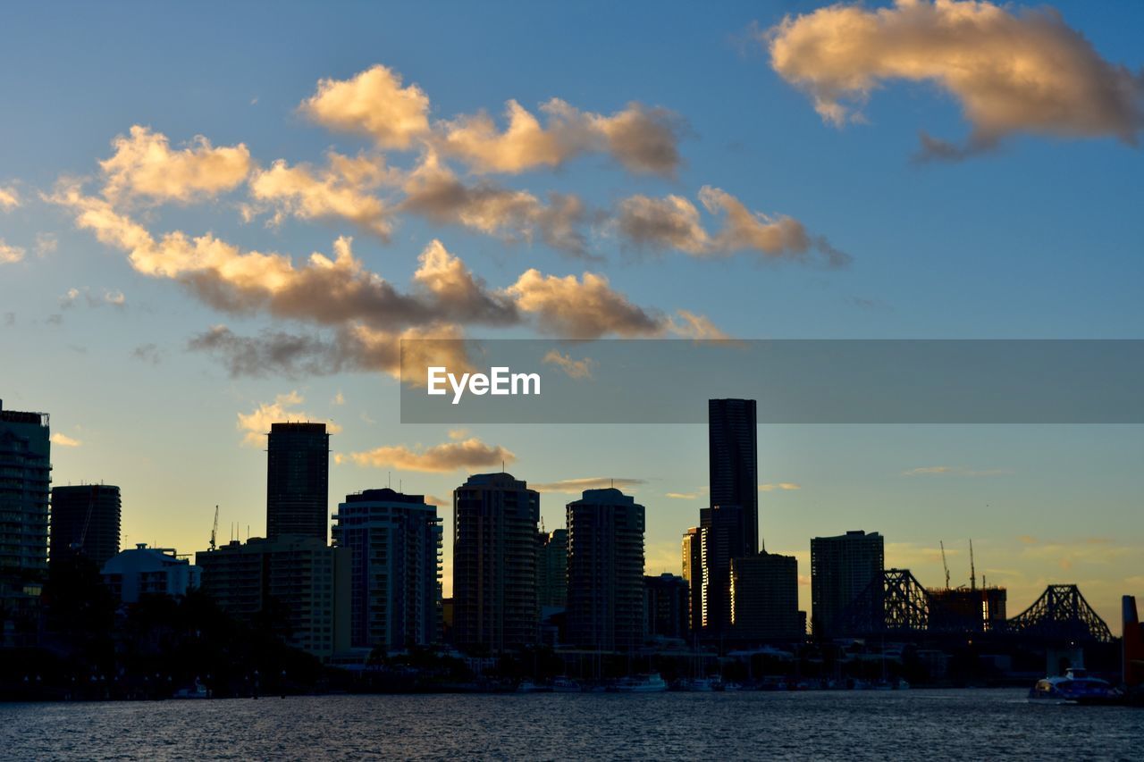 VIEW OF CITY AGAINST CLOUDY SKY