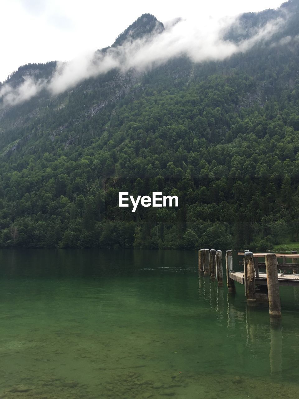 Scenic view of lake and mountains