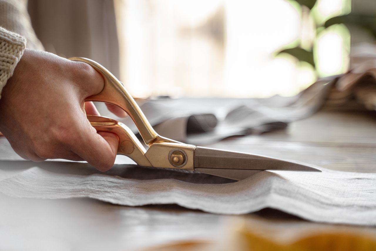 Close-up of hands working