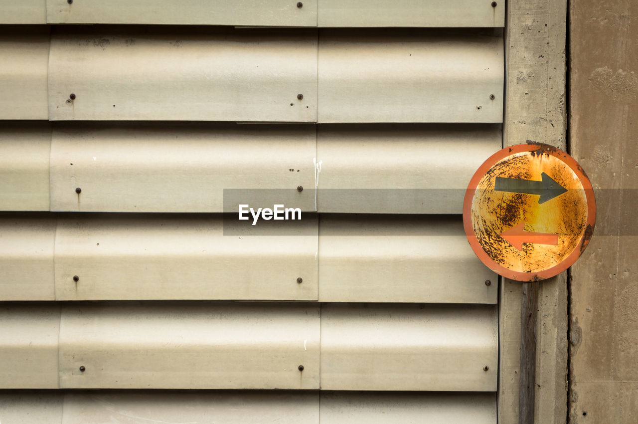 Close-up of factory window