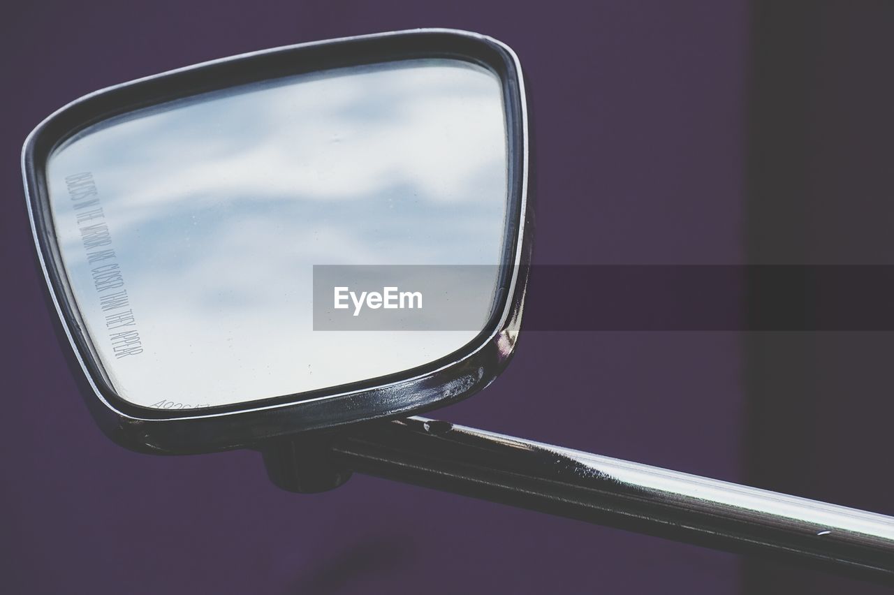 Side view mirror of motorbike