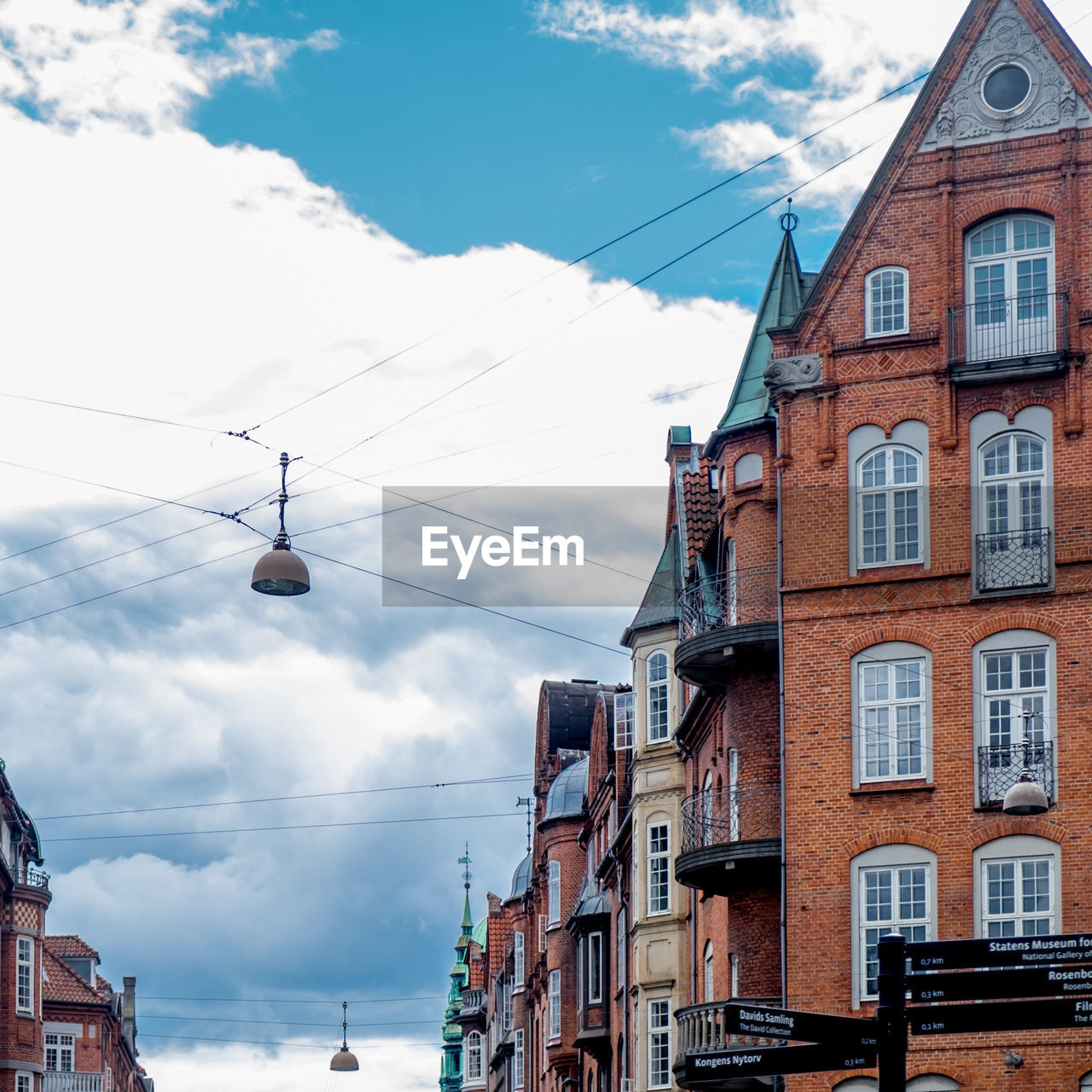 Low angle view of buildings against sky