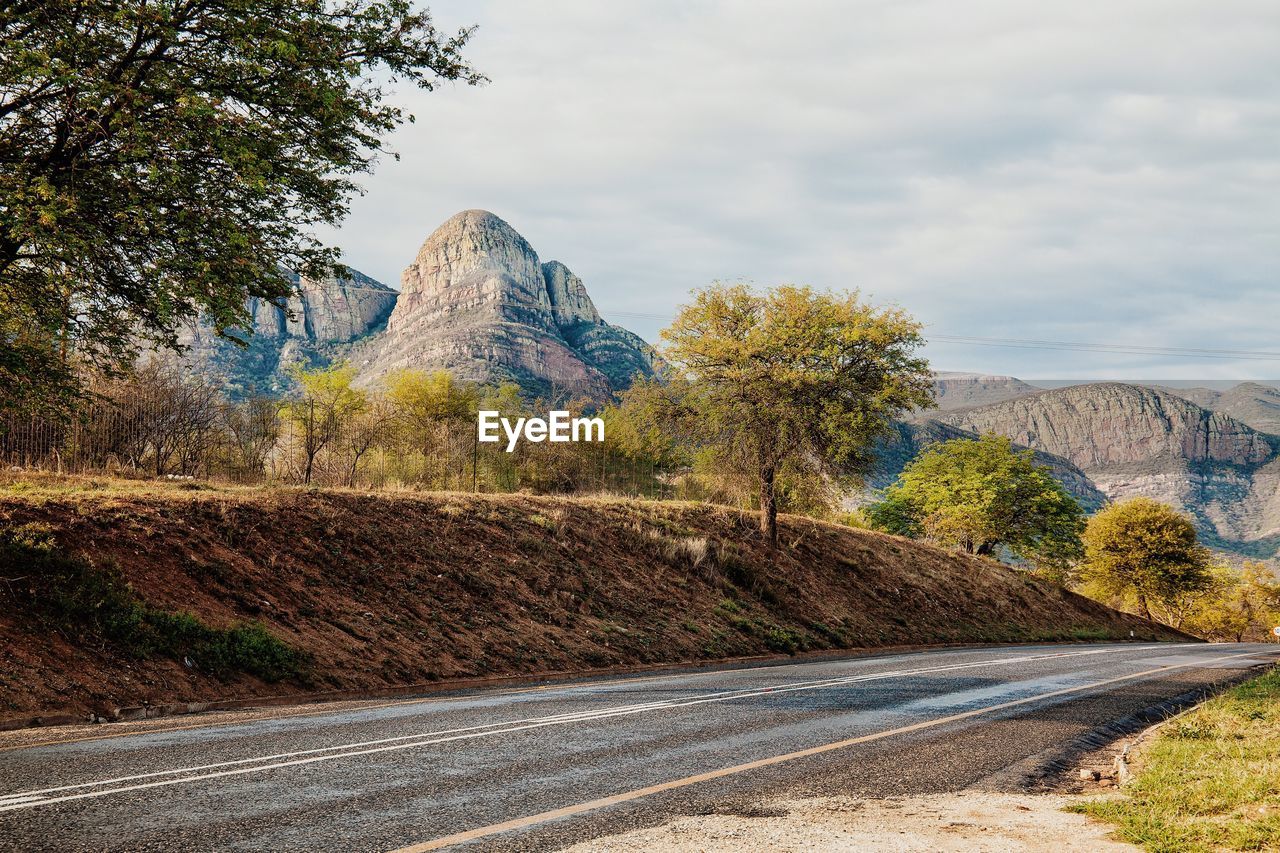 View of road passing through landscape