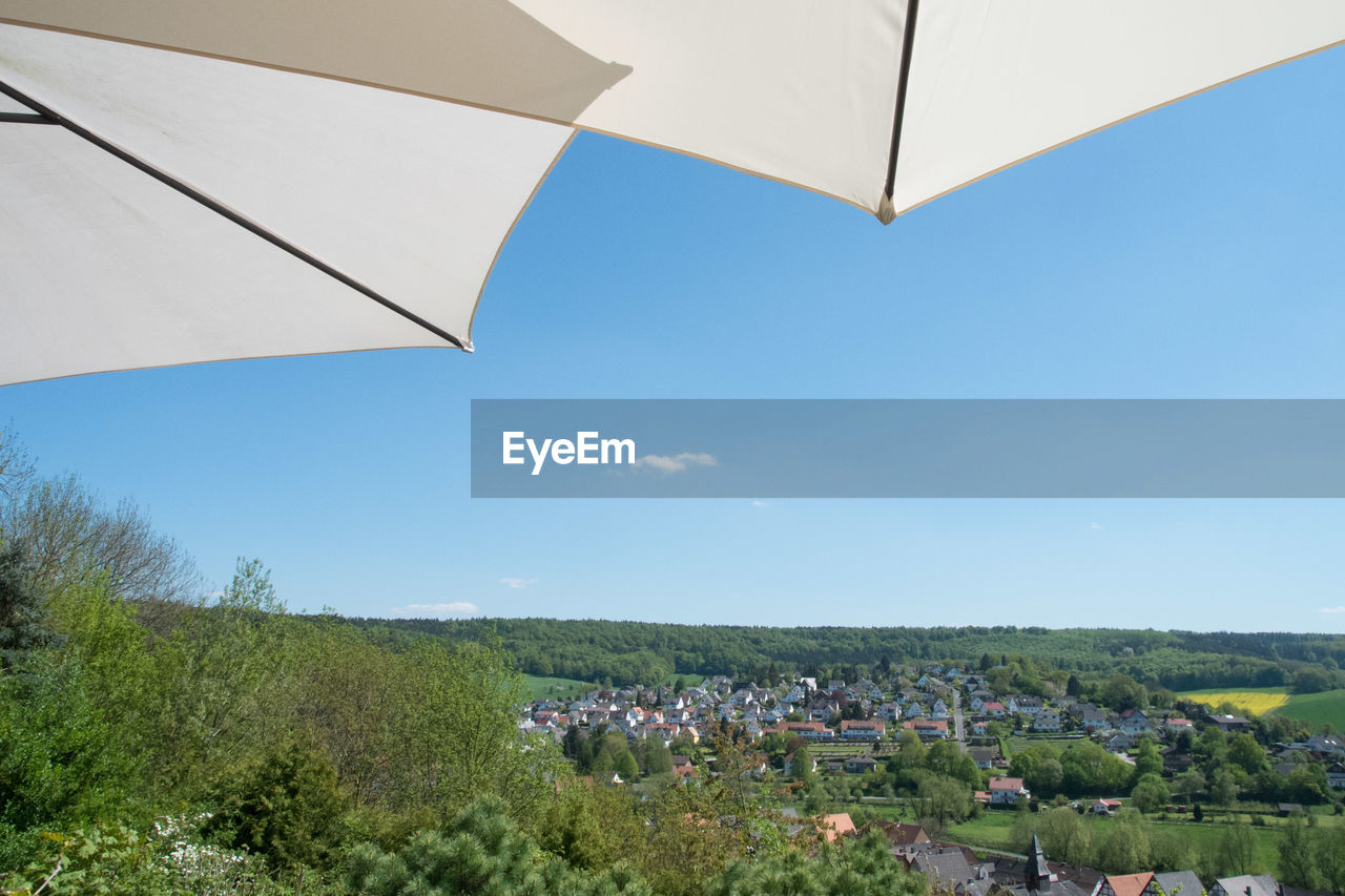  landscape against blue sky