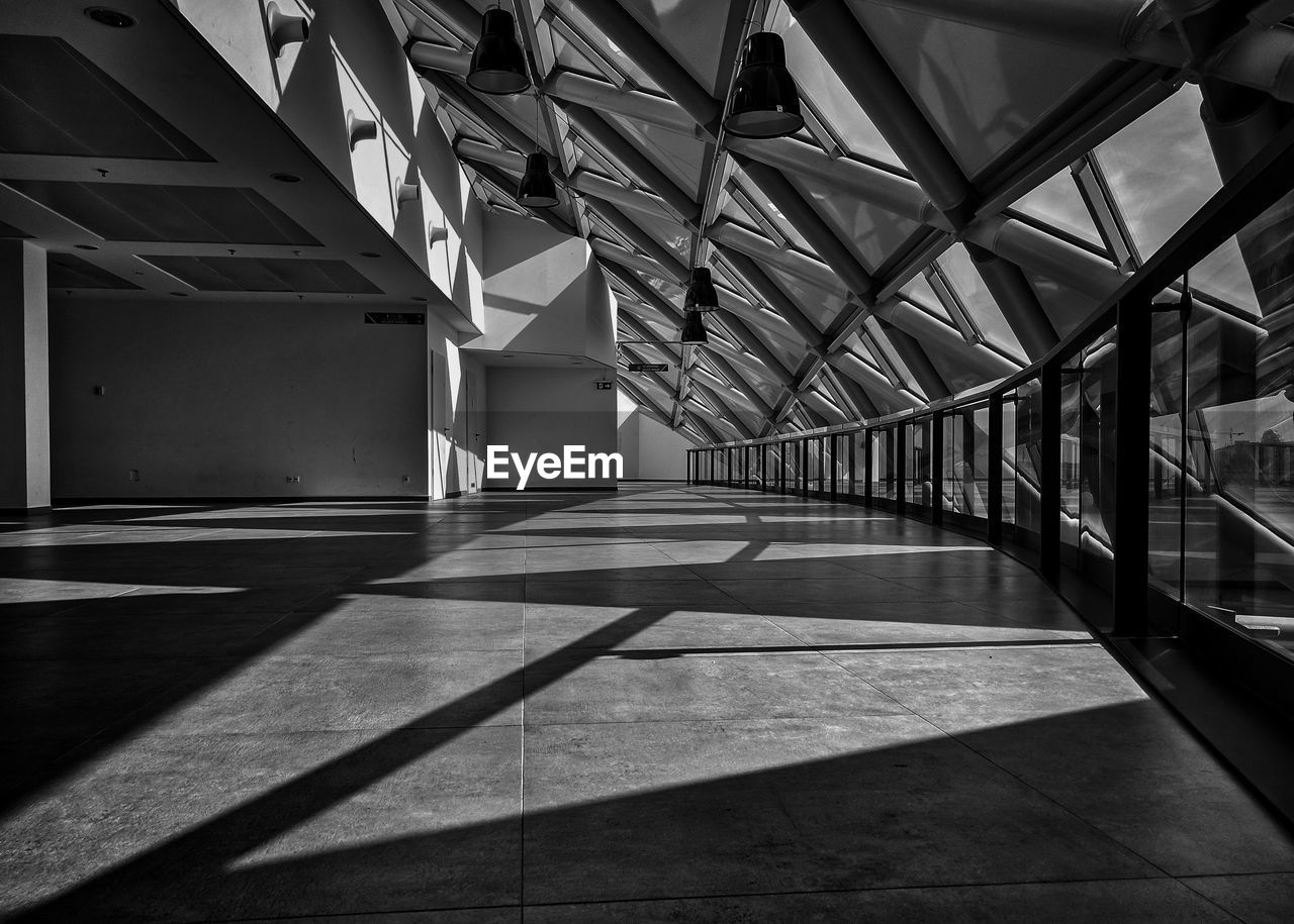 Empty corridor in building