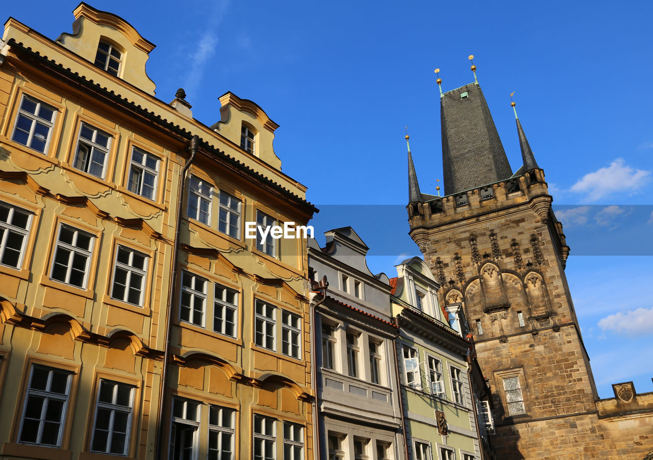 Prague cezch republic ancient palaces and the tower of bridge charles