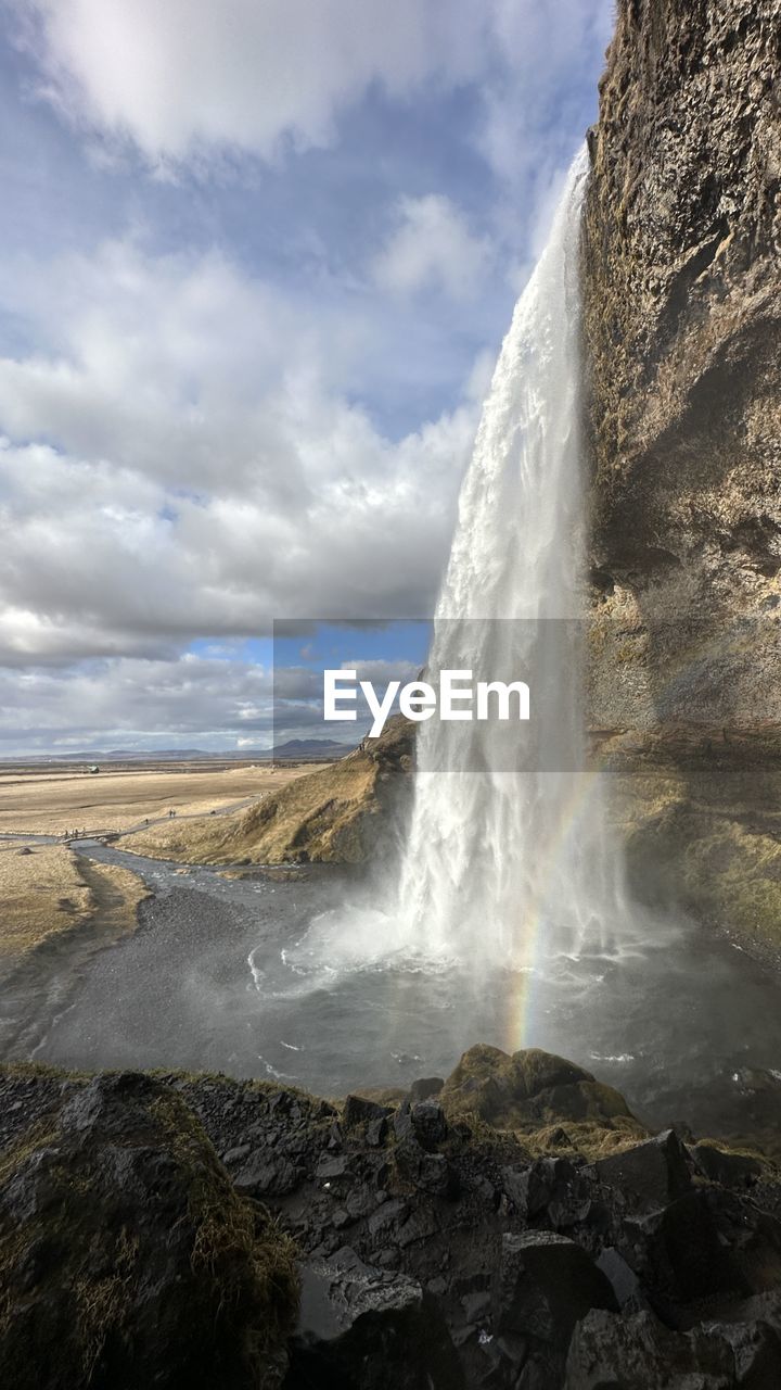 panoramic view of waterfall