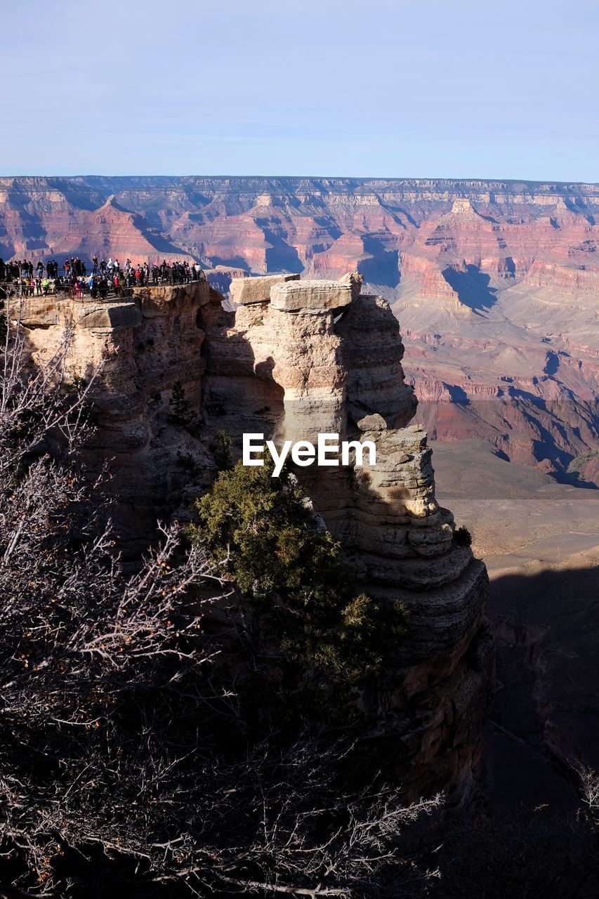 Aerial view of rock formations